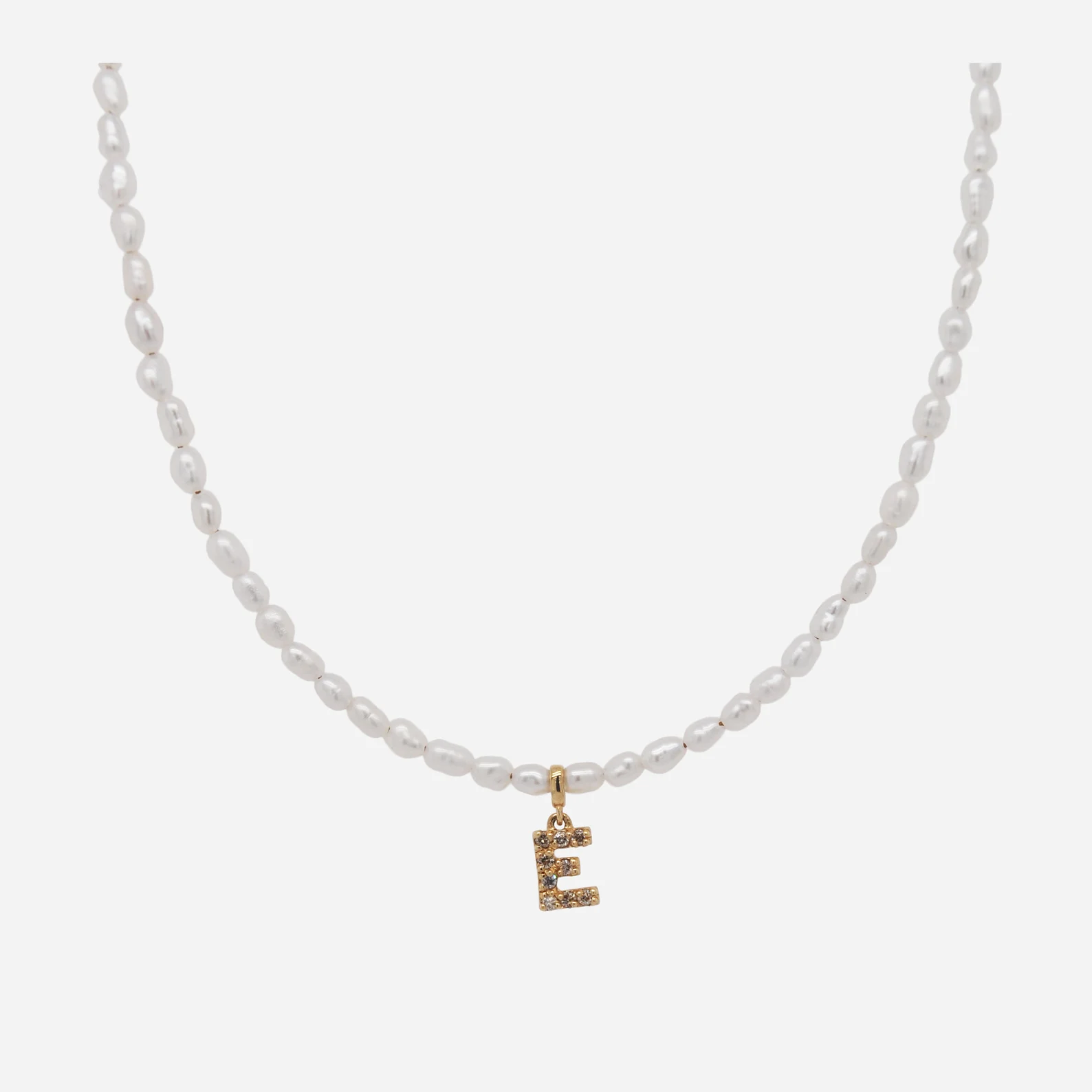 Pearl Initial Necklace - CG3895S,CG3896S,CG3897S