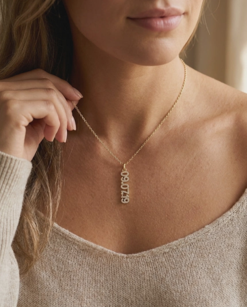 Pavé Date Necklace