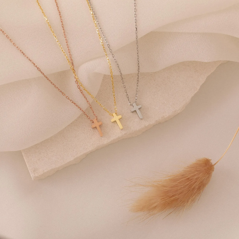 Solid Cross Necklace - CG3955S,CG3956S,CG3957S