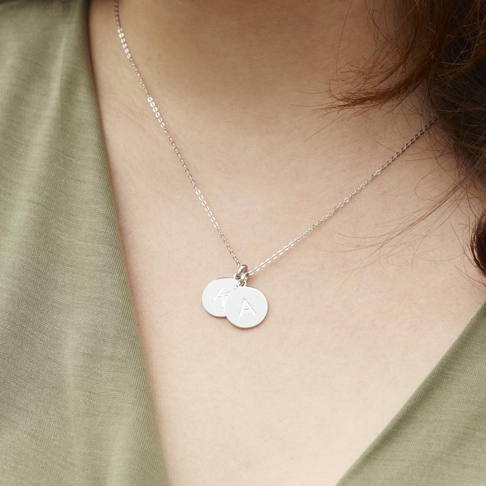 Custom Initial Disc Necklace