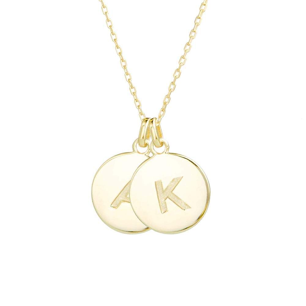 Custom Initial Disc Necklace