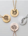 Personalized Pet Portrait Charm Necklace