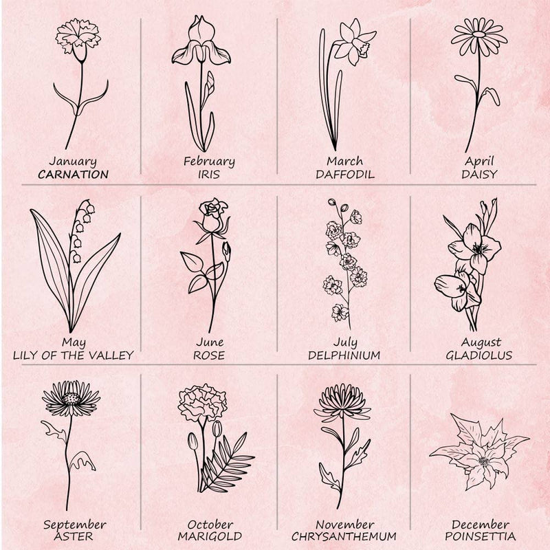 Custom Name Birth Flower Jewelry Box - CG3771S,CG3772S,CG3773S