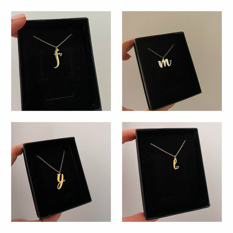 Custom Heart Initial Necklace - CG1080S