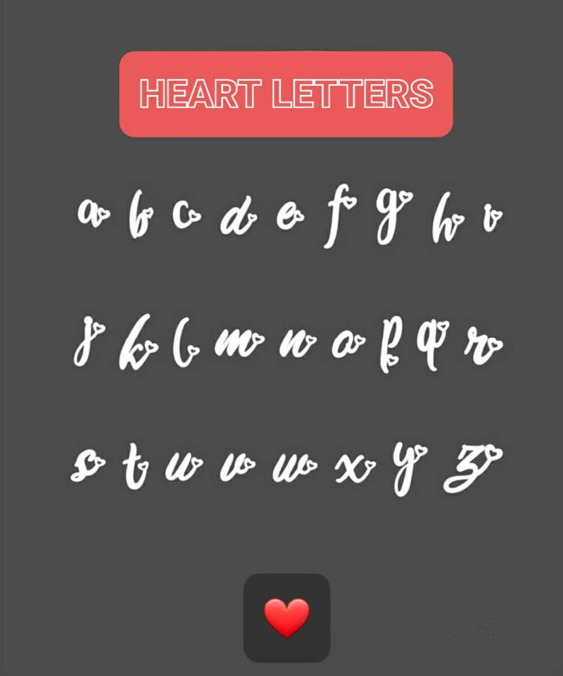Custom Heart Initial Necklace - CG1080S