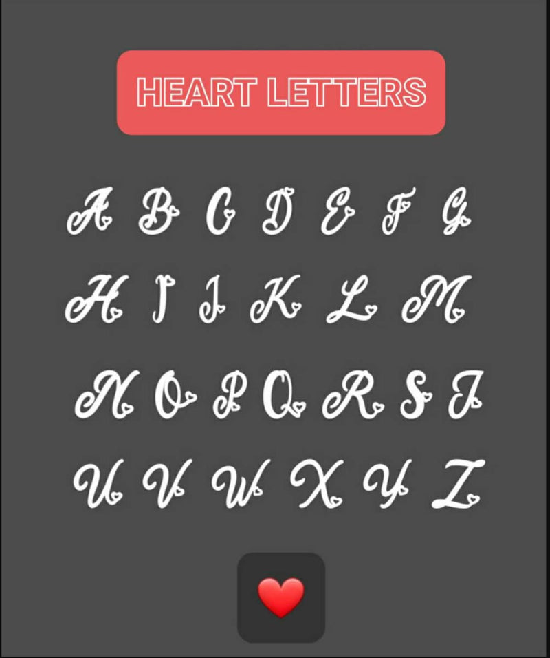 Custom Heart Initial Necklace - CG1080S