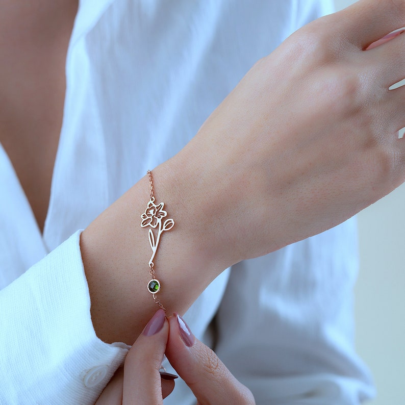 Personalized Birthflower Bracelet - CG1098S,CG1104S,CG1110S