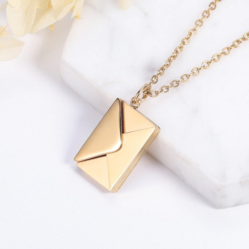 Personalized Envelope Letter Necklace